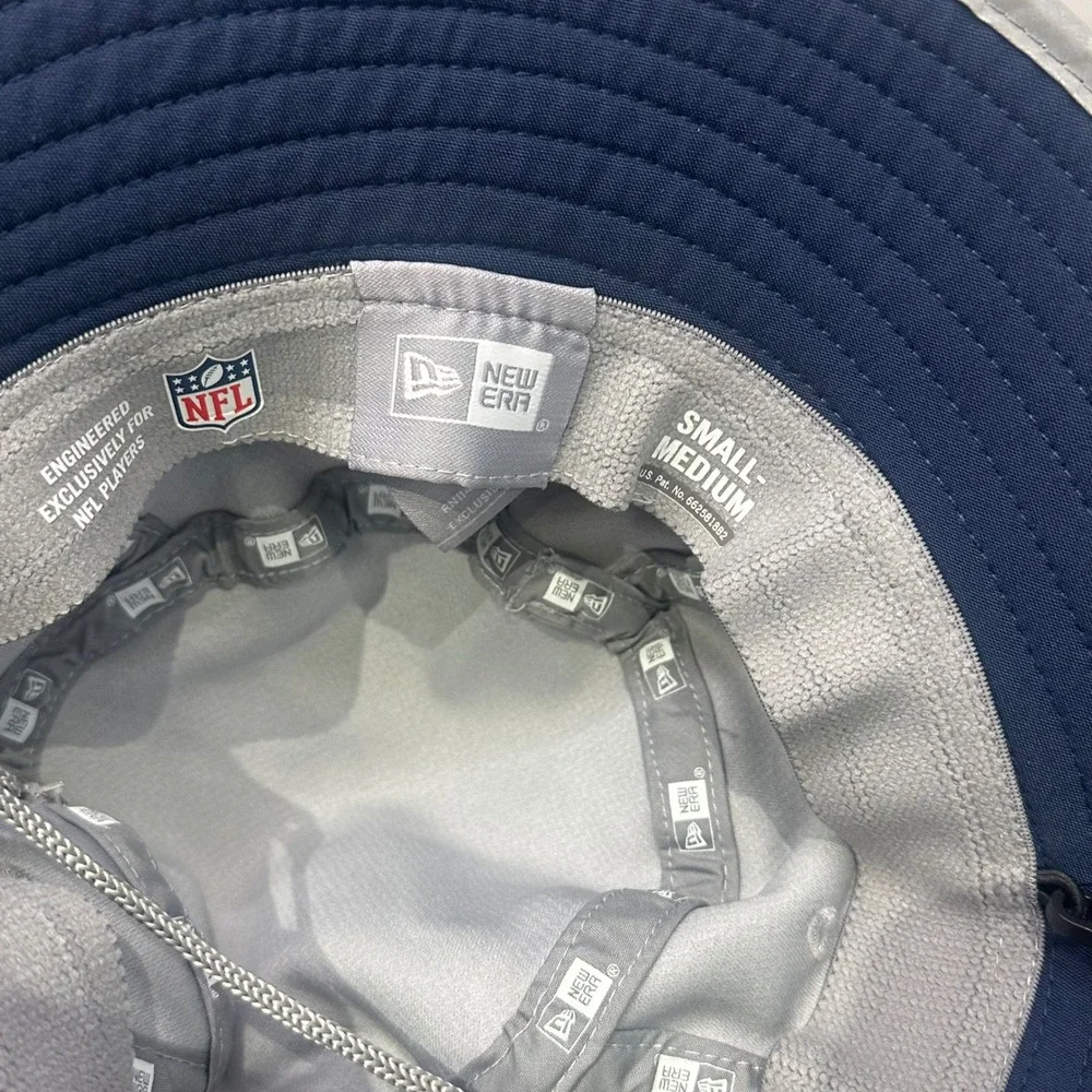 New Era Mens S/M Bucket Hat Grey Denver Broncos NFL Equipment Training Sideline